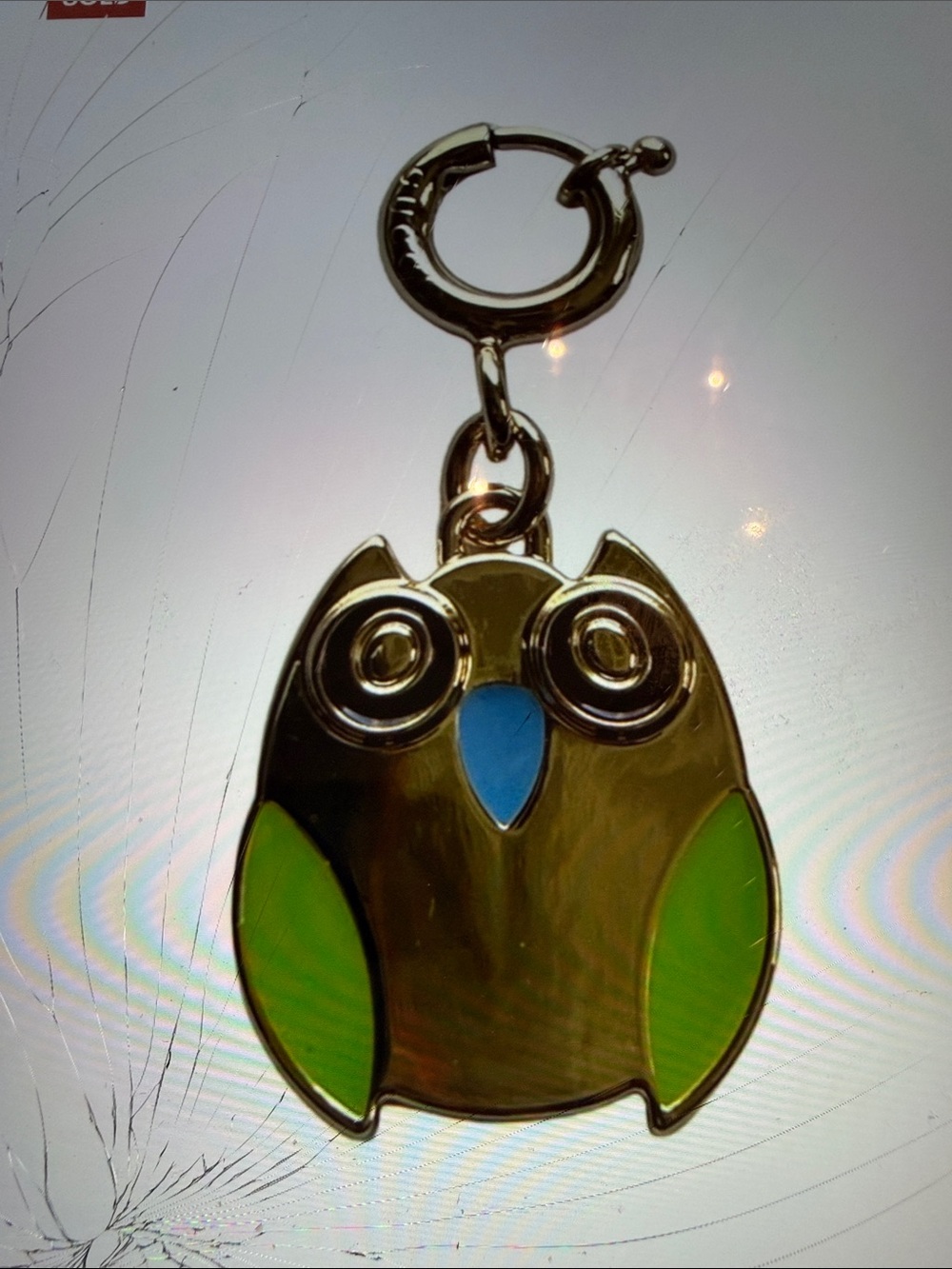 Gucci Enamel Owl CHARM ONLY in White, Lime Green & Sky Blue. Keychain EUC - Picture 11 of 16